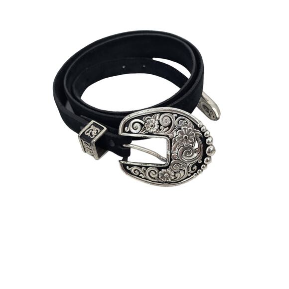 Justin Boots Accessories - Justin Boots Top Grain Cowhide Floral Buckle Belt